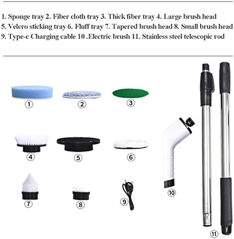 MGLSDeet Rechargeable Spin Scrubber with 7 Brush Heads 1