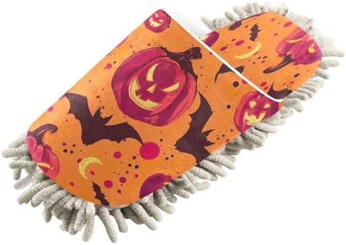 Zhirexin Halloween Red Pumpkin Cleaning Slippers