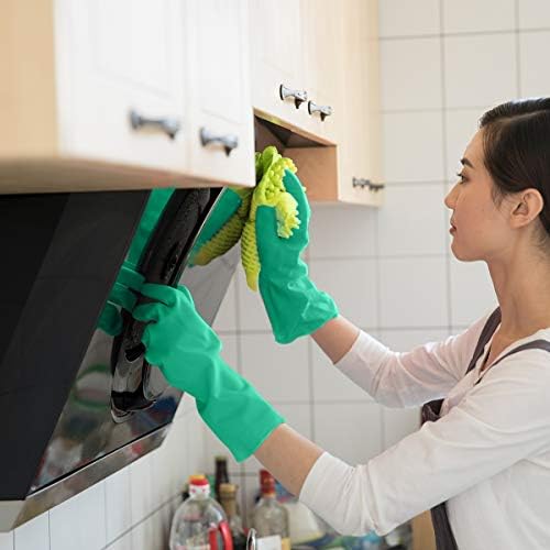 GAYISIC Reusable Latex-Free Kitchen Cleaning Gloves 2 Pairs