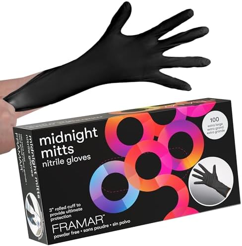 FRAMAR Black Nitrile Gloves XL 100PCS