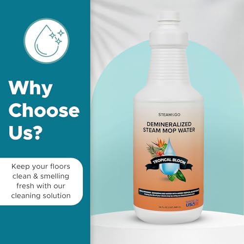 Steam Go Demineralized Water 32 oz for Steam Mops