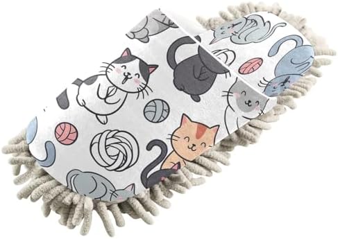 Zhirexin Cute Cartoon Cats Cleaning Slippers