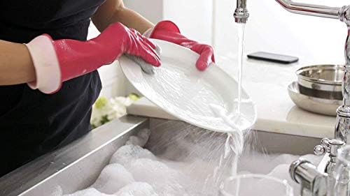 Casabella Premium Waterblock Cleaning Gloves 2 Pair Pink Small