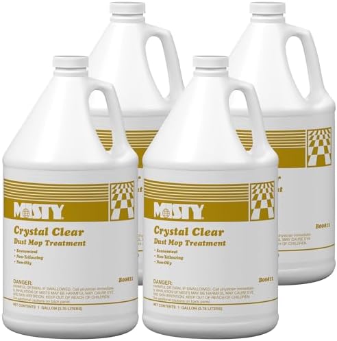 MISTY Crystal Clear Dust Mop Treatment - 1 Gallon Case of 4 1
