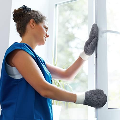 BBTO 3 Pairs Microfiber Dusting Mitts with Thumb