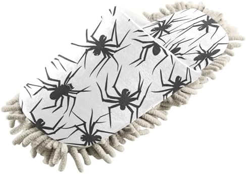 Zhirexin Halloween Black Web Cleaning Slippers