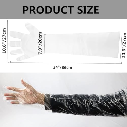 50PCS Extra Long Food Grade Disposable Gloves