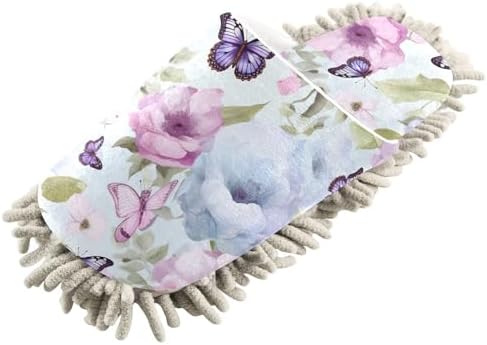 RunningBear Flowers Butterfly Mop Slippers for Women and Men 1