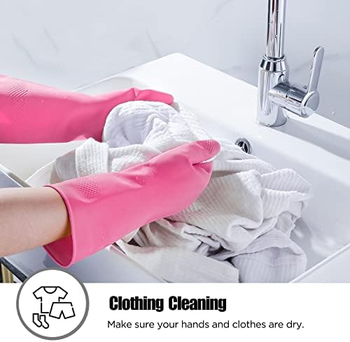IUCGE Rubber Cleaning Gloves 3 or 6 Pairs Reusable