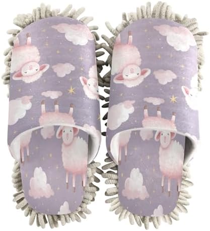 Zhirexin Soft Cleaning Slippers with Microfiber Mop Pad