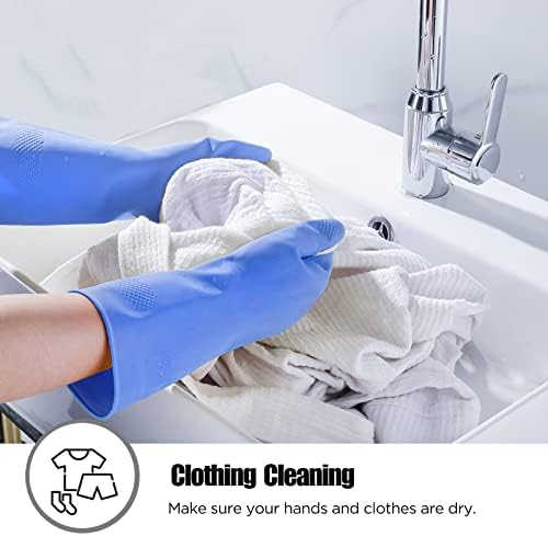 IUCGE Reusable Rubber Dishwashing Gloves 2 or 4 Pairs