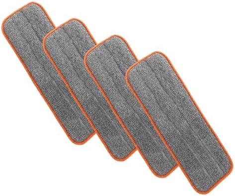 Superio 4-Pack Microfiber Mopping Pads - 8 x 45 Streak-Free