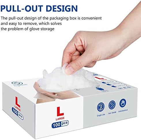 Squish Disposable Gloves 4 Mil Thick 100PCS2Pack Large