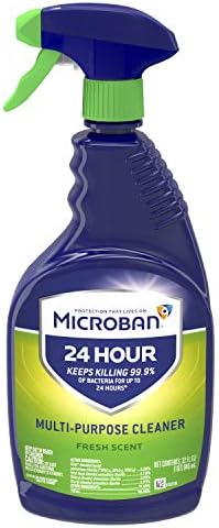 Microban 24 Hour Multi Purpose Cleaner Sanitizing Spray 32 Ounce Pack of 2
