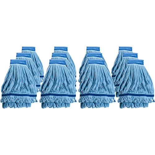 Genuine Joe GJO47540 Blue Microfiber Mophead Refill Pack of 12 1