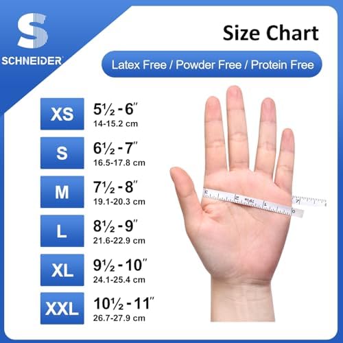 Schneider Nitrile Exam Gloves 4 Mil Powder-Free Latex-Free Blue