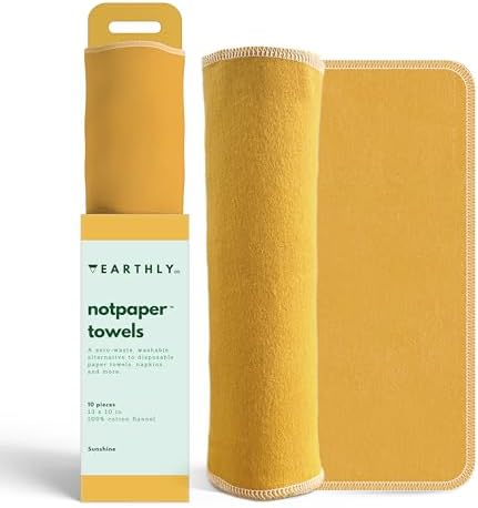 Earthly Co Reusable Paper Towels - 10 Pack