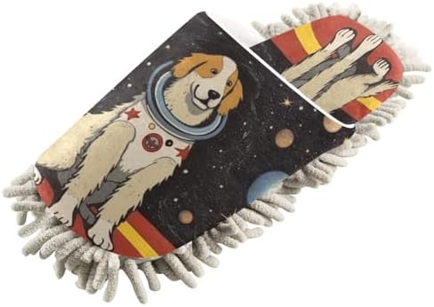 Bulletgxll Space Dog Mopping Slippers - M