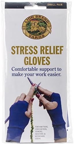 Lion Brand Yarn Stress Relief Gloves 1 Pair Small Blue 1
