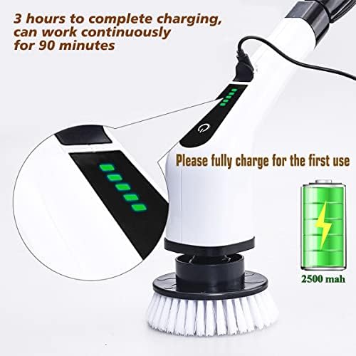 MGLSDeet Rechargeable Spin Scrubber with 7 Brush Heads 1