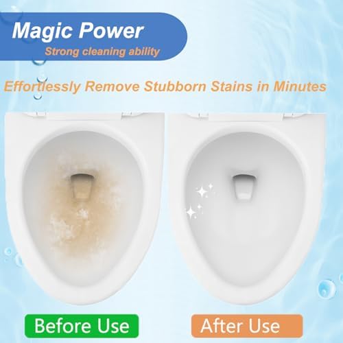 Tuodeal Pumice Stone Cleaner with Long Handle - 1 Wand 6 Stones