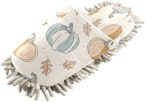 Zhirexin Thanksgiving Cleaning Slippers with Microfiber Mop Pads