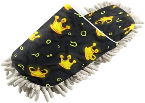 Zhirexin Cartoon Crown Mopping Slippers for Men Women