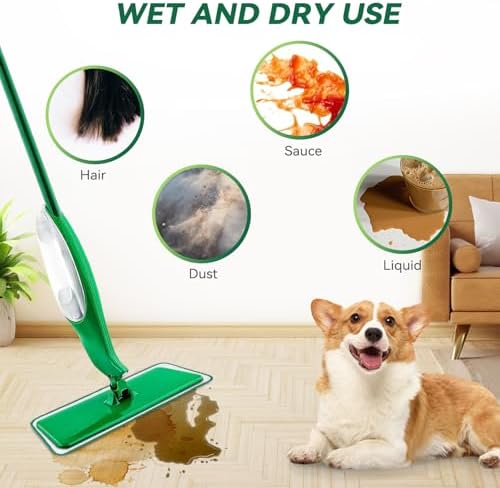 Sgizoku Mop Head Replacement 8 Pack Green