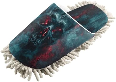 Green Misty Skeleton Microfiber Mop Slippers