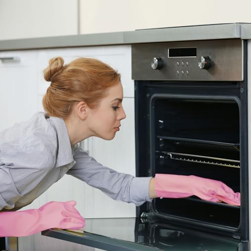 Bamllum Rubber Dishwashing Gloves - 2 Pairs Non-Slip Reusable Latex-Free