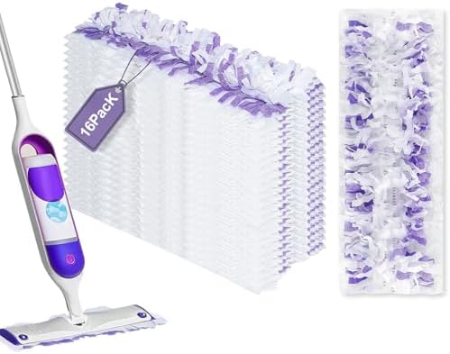 16 Pack PowerMop Mopping Pad Refills Multi-Surface Wood Floor Compatible
