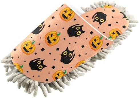 Burbuja Black Cats Mop Slippers for Wet Dry Cleaning