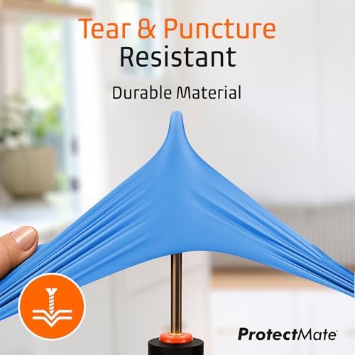 Protectmate Blue Nitrile Gloves - 5 Mil Food Prep Textured Handling