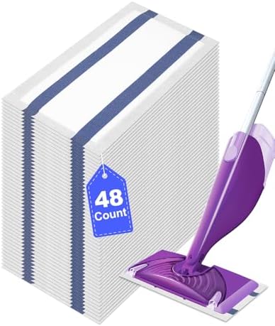 YagoDago 48 Count Multi-Layer Dry Mop Pads for Swiffer WetJet