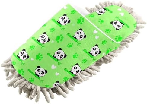 Burbuja Cartoon Pandas Mop Slippers for Home Kitchen