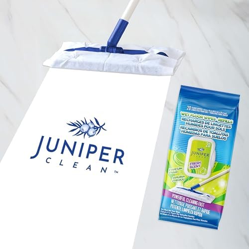 Juniper CLEAN Wet Floor Wipes 20 Count Pack of 3