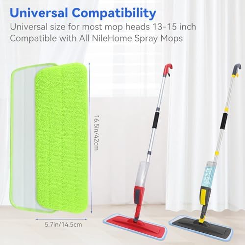 165 inch Microfiber Mop Pads - 10 Pack Universal Replacement Refills