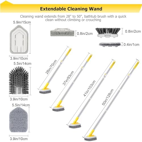 Lalafancy 3 in 1 Shower Cleaning Brush with Locking Head