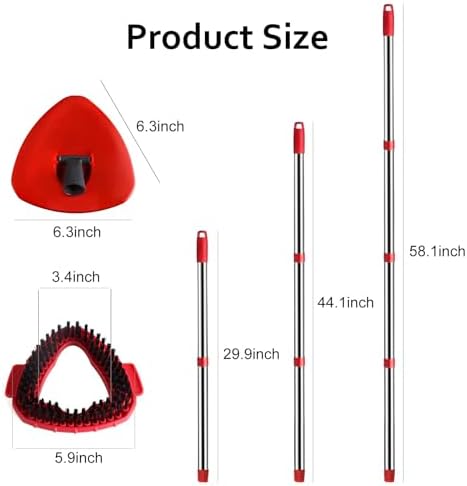 HiBaBy Spin Mop Replacement Heads Set with Handle