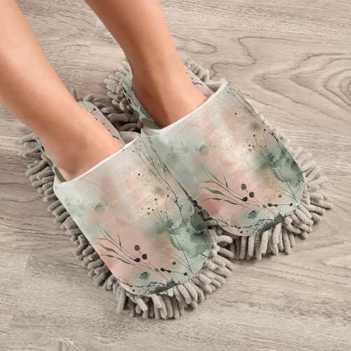 Zhirexin Microfiber Mop Slippers for Men Women