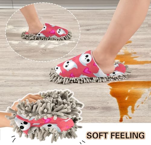 Burbuja Cartoon Ghosts Mop Slippers 3cm Microfiber 5-8 US Size