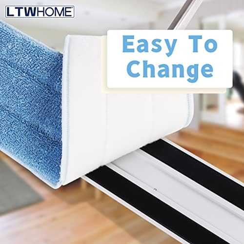 LTWHOME 24 Inch Microfiber Mop Refill Pads Pack of 6 Blue