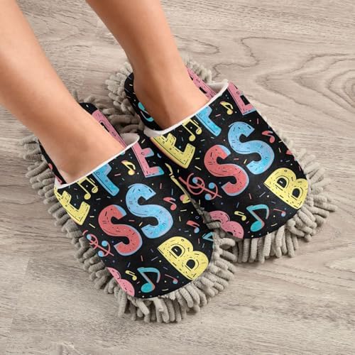 Zhirexin Colorful Cartoon Cleaning Slippers