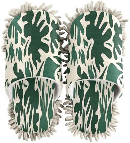 Zhirexin Dark Green Texture Cleaning Slippers