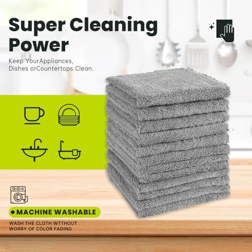Neessno 12 Pack Microfiber Cleaning Cloths