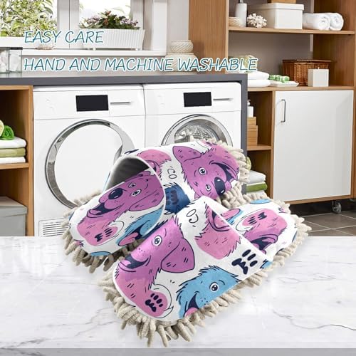 Bulletgxll Cartoon Dogs Cleaning Slippers - M