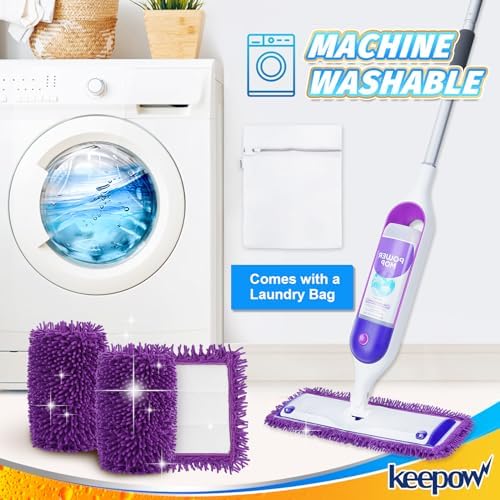 KEEPOW 10 Pack Reusable Mop Pads