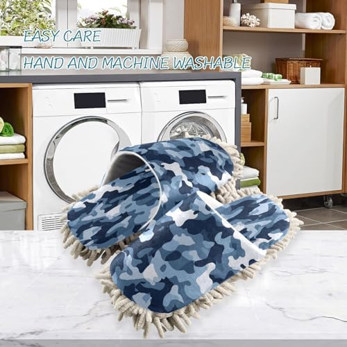 Zhirexin Blue Mopping Slippers - Comfortable Washable and Quiet