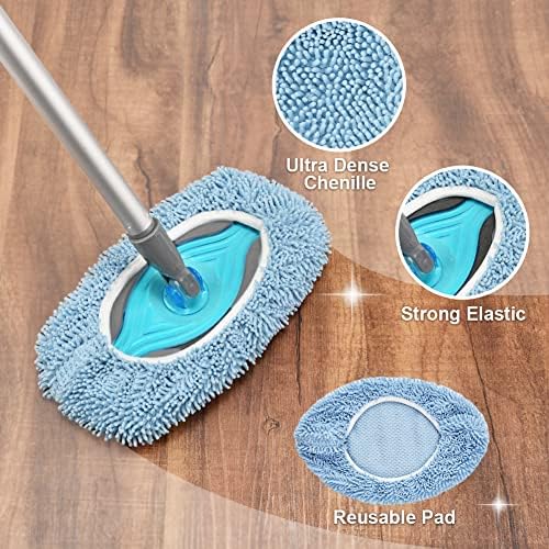 Layers Dust Mop with Reusable Cloths and Dry Pads