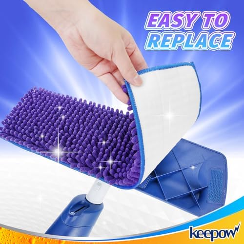 KEEPOW Microfiber Mop Pads 18 Inch 44 Pack